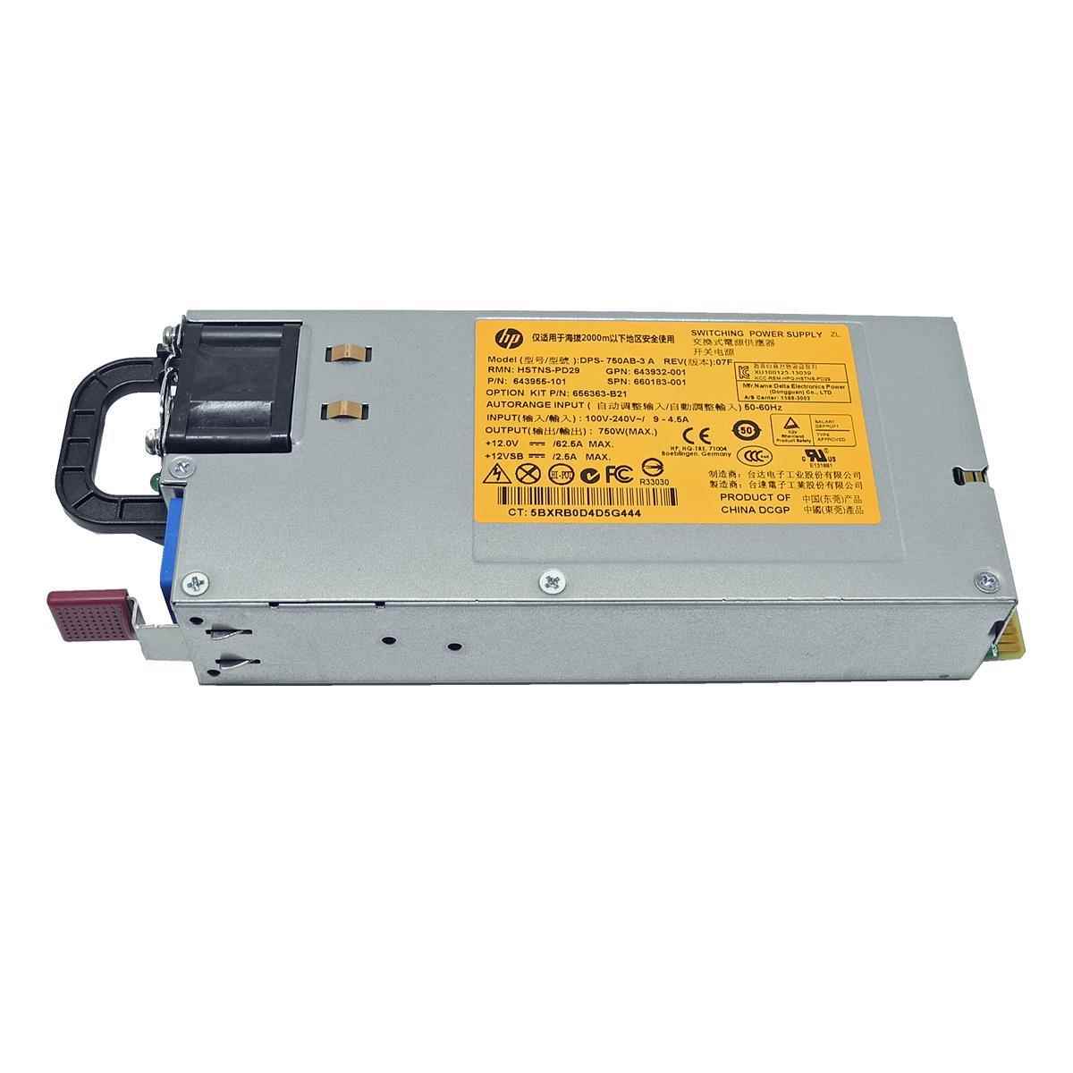 HP Power Supply/Netzteil HSTNS-PL29 750W für ProLiant DL360p 380p G8 660183-001 HP Power Supply/Netzteil HSTNS-PD29 750W für ProLiant DL360p/380p G8 660183-001