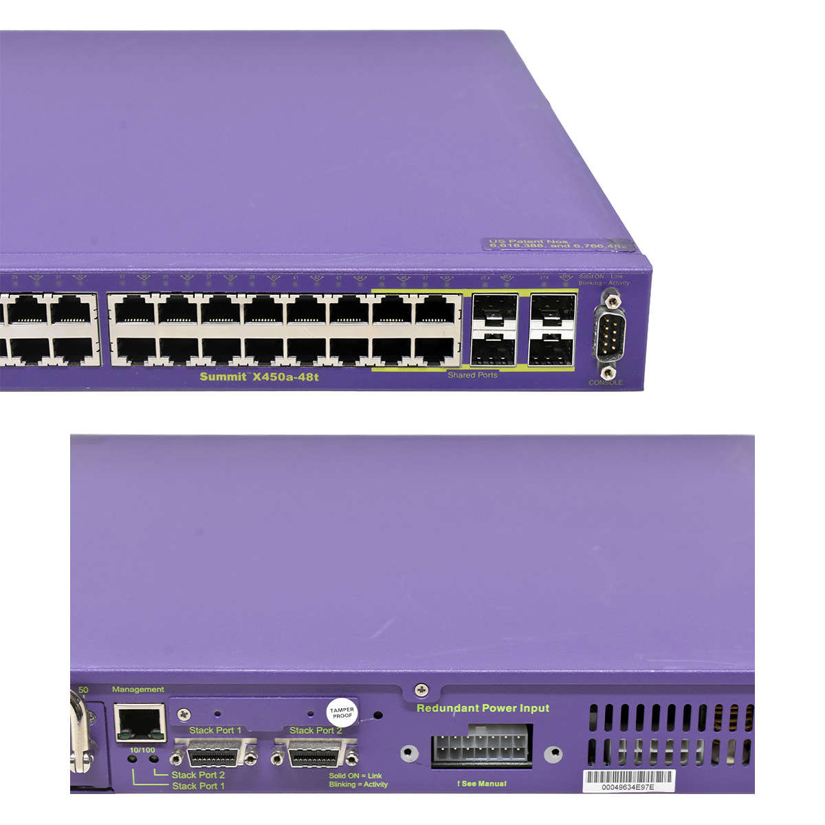 Extreme-Summit-X450a-48t-16157-48-Port-RJ-45-GE-Sw-006.jpg Extreme Summit X450a-48t 16157 48-Port RJ-45 GE Switch 4x 1G SFP