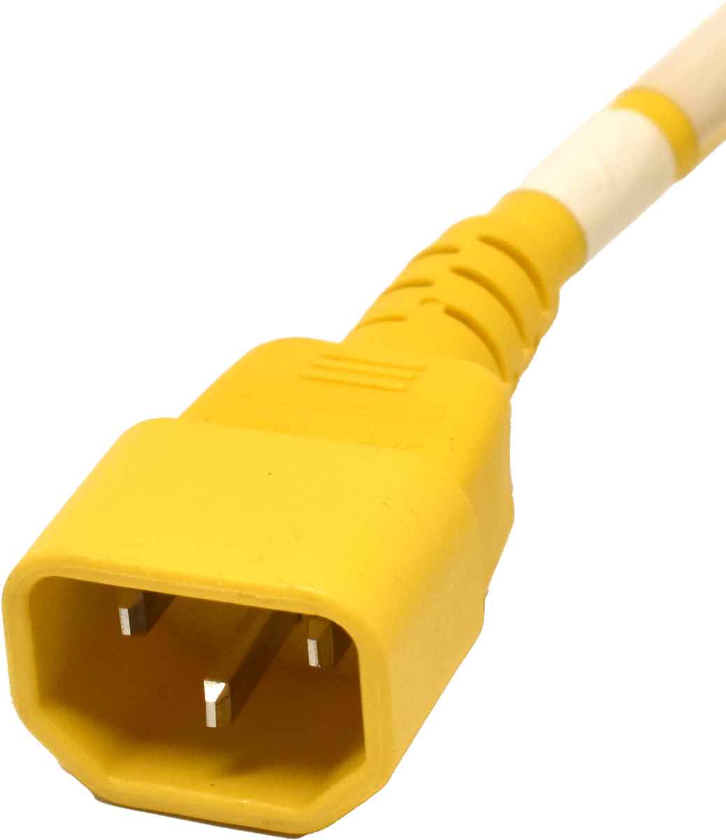 100x Yung Netzkabel C14 Power Kabel -GELB 3m 10A 250V Verlängerung RPC14C13YL10