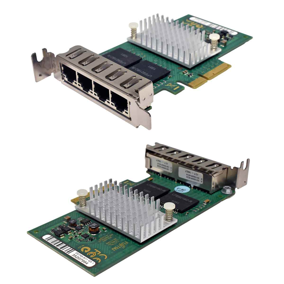 Fujitsu Primergy Quad-Port RJ-45 GE Network Adapter PCIe x4 D2745-A11 GS1 GS3 LP Fujitsu Primergy Quad-Port RJ-45 GE Network Adapter PCIe x4 D2745-A11 GS1 GS3 LP