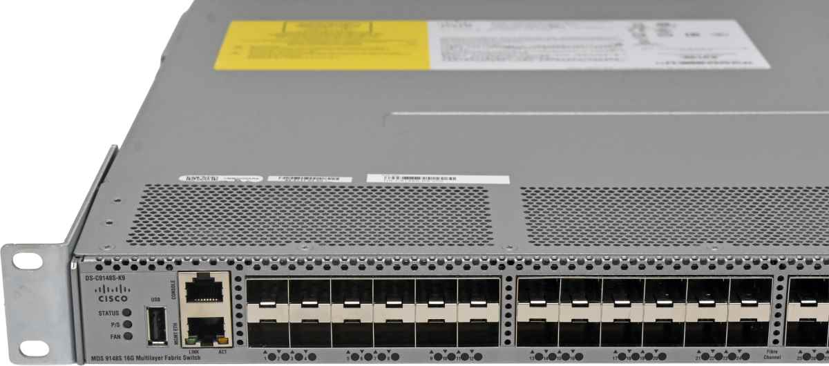 Cisco DS-C9148S-K9 68-5131-02 48-Port SFP+ 16G FC Switch +Rack Ears