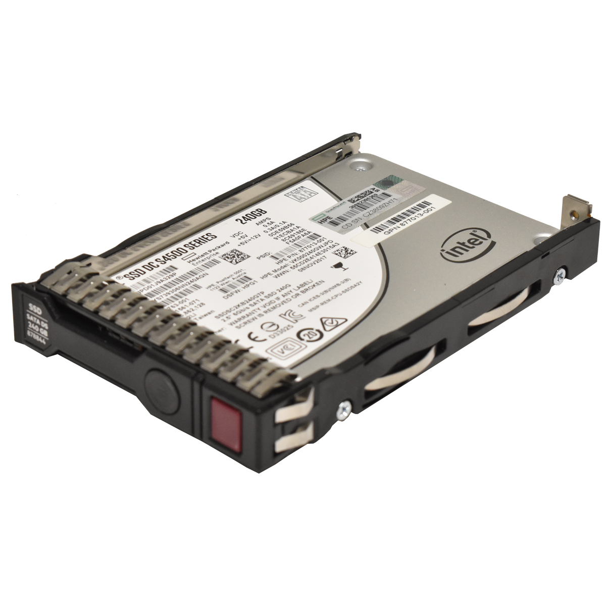 HPE Intel DC S4500 Series 240GB 2.5" 6G SATA SSD SSDSC2KB240G7P 877013-001