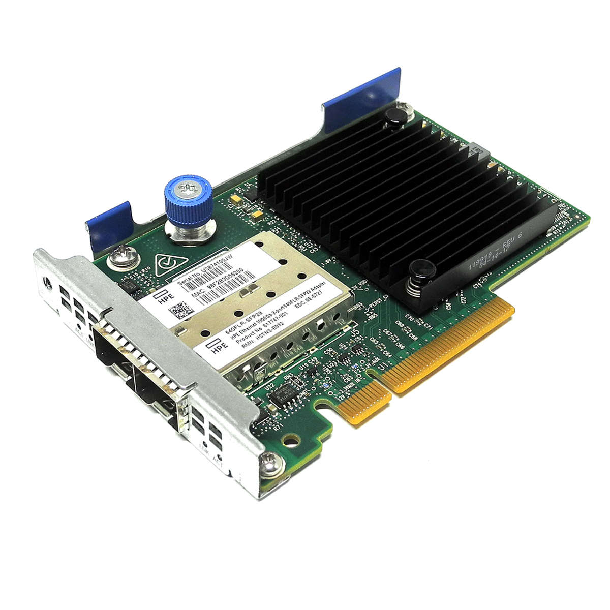 HP-640FLR-SFP28-Dual-Port-PCIe-x8-10-25-Gbit-Ether-001.jpg HP 640FLR-SFP28 Dual-Port SFP28 10/25G Server Adapter PCIe x8 840139-001 + 2x GBIC