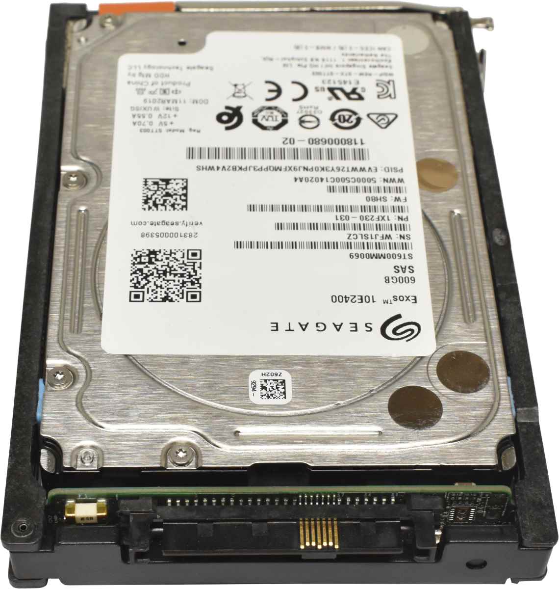 EMC Seagate 600GB 2.5" 10K 12G SAS HDD Festplatte ST600MM0069 1XF230-031 mit EMC Rahmen