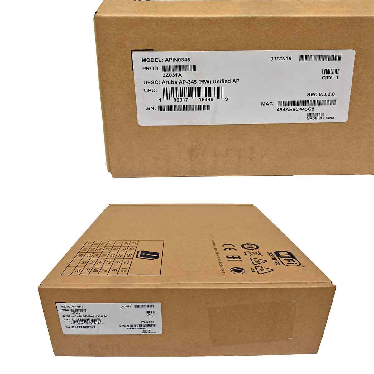 Aruba APIN0345 AP-345 Dual Radio 5-GHz 802.11ac 4x4 MIMO WLAN Access Point NEW