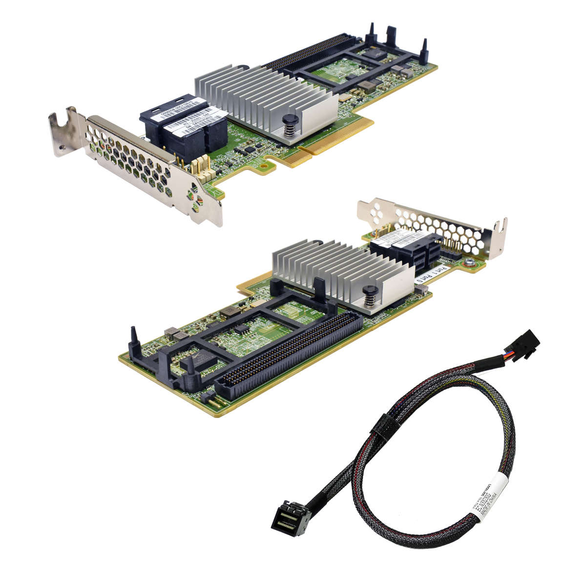 IBM-ServeRAID-M5210-12G-RAID-Controller-46C9111-LP-001.jpg IBM ServeRAID M5210 12G RAID Controller 46C9111 LP +12G MiniSAS HD Cable 00FN501