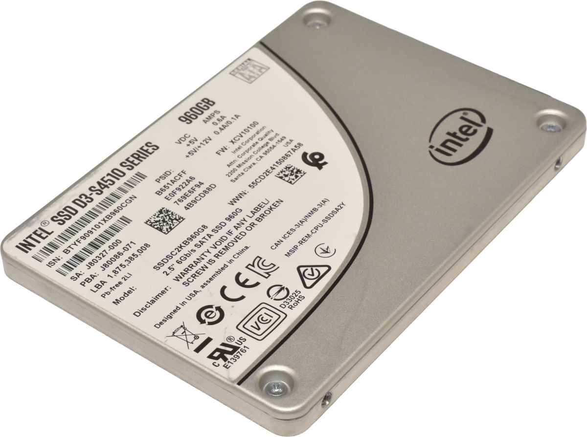 Intel SSD D3-S4510 Series 960GB 2.5" 6G SATA SSDSC2KB960G8