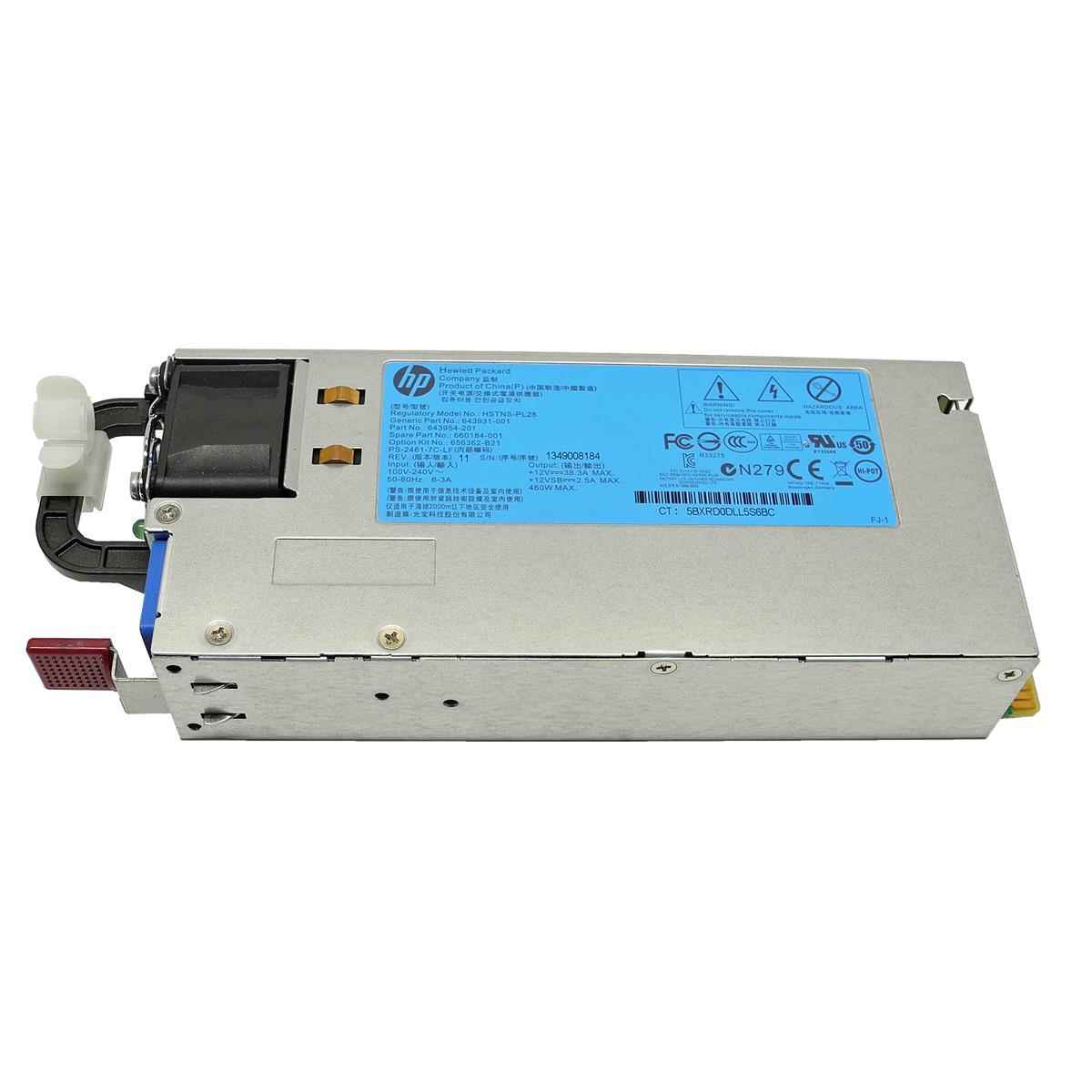 HP Power Supply/Netzteil HSTNS-PL28 460W für ProLiant DL360e/380p G8 660184-001 HP Power Supply/Netzteil HSTNS-PL28 460W für ProLiant DL360e/380p G8 660184-001