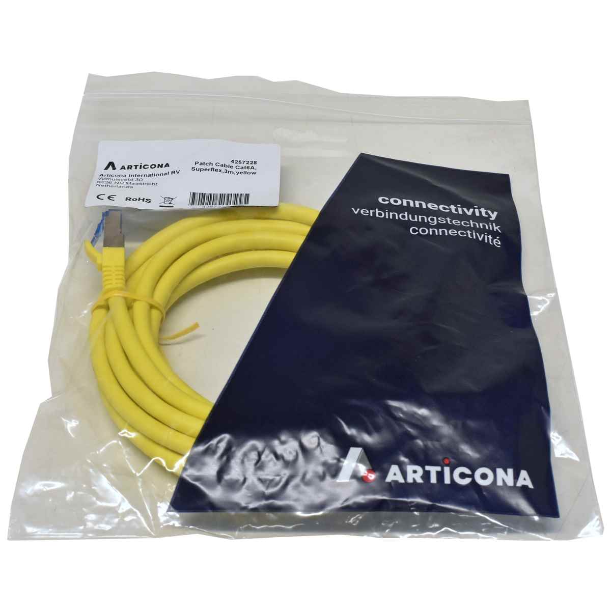 Datenkabel 3m Patch Kabel Articona 4257228 Cat6A Cable Superflex gelb !! Neu, OVP !! Datenkabel 3m Patch Kabel Articona 4257228 Cat6A Cable Superflex gelb !! Neu, OVP !!
