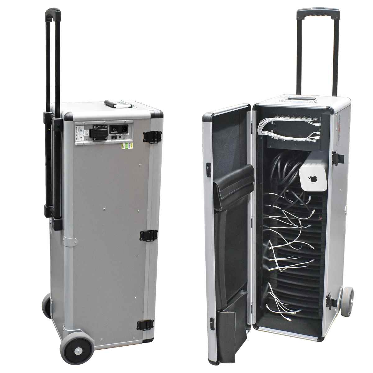 mobile IT Service KlasseMobil S24 Tablet mobile charging station Trolley + Apple AirPort Extreme