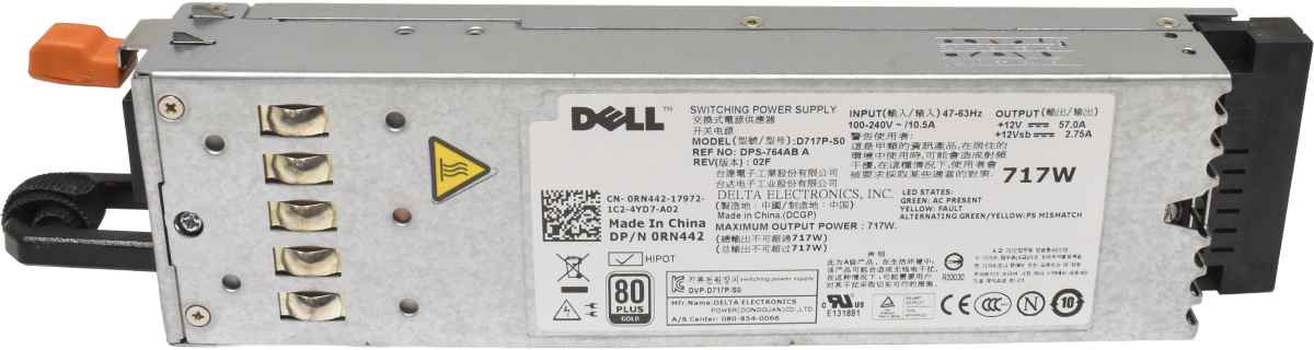 DELL Power Supply/Netzteil D717P-S0 717W PowerEdge R610 0RN442 DELL Power Supply/Netzteil D717P-S0 717W PowerEdge R610 0RN442