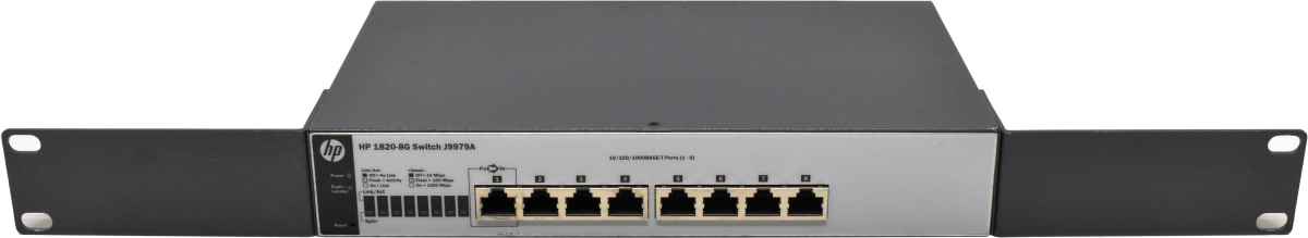 HP 1820-8G J9979A 8-Port RJ-45 GE Switch no PSU +Rack Ears