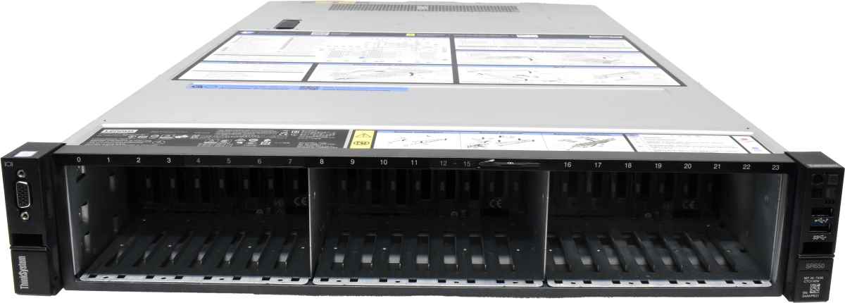 Lenovo ThinkSystem SR650 2x Silver 4110 8C 2.1GHz 256GB PC4 930-24i 24x SFF 2x480GB M.2 Rails Lenovo ThinkSystem SR650 2x Silver 4110 8C 2.1GHz 256GB PC4 930-24i 24x SFF 2x480GB M.2 Rails