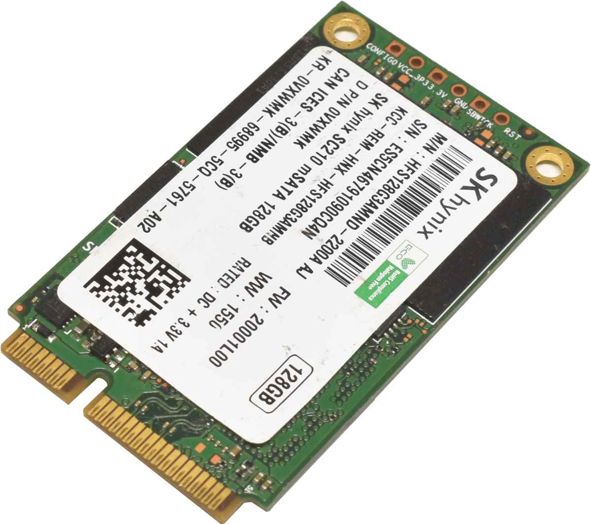 SK Hynix Dell SC210 mSATA 128GB SATA 6Gb/s SSD HFS128G3AMND-2200A AJ 0VXWMK SK Hynix Dell SC210 mSATA 128GB SATA 6Gb/s SSD HFS128G3AMND-2200A AJ 0VXWMK