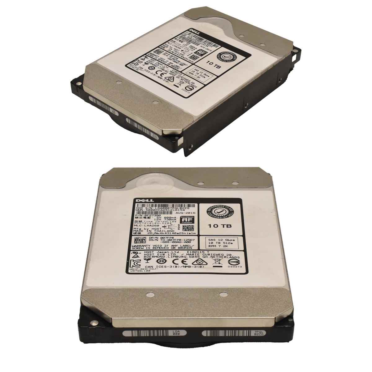 DELL HGST 10 TB 512e 7.2K SAS 12G HDD Festplatte HUH721010AL5200 007FPR