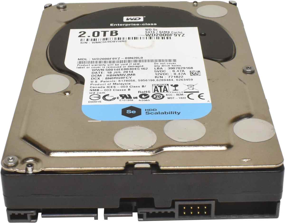 Western Digital SE 2TB 3.5" 7.2K SATA 6G HDD Festplatte WD2000F9YZ-09N20L0