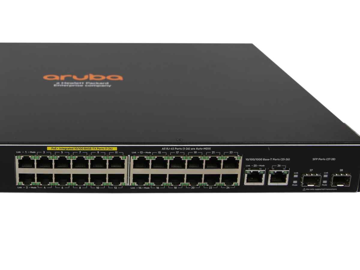 HP Aruba 2530-24 J9779A 24-Port PoE Fast Ethernet Switch 2x RJ-45 GE 2x SFP