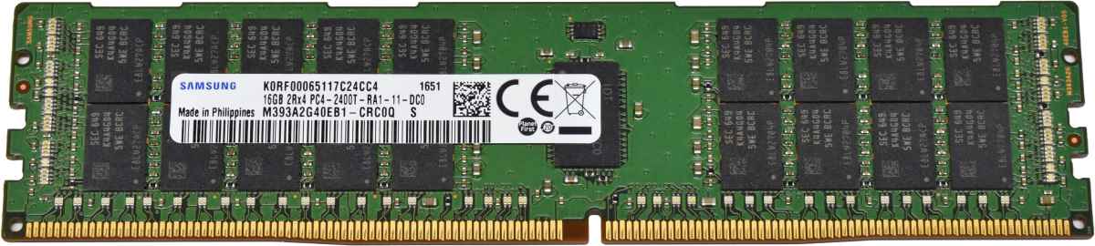 Samsung 16GB 2Rx4 PC4-2400T DDR4 RAM M393A2G40EB1-CRC