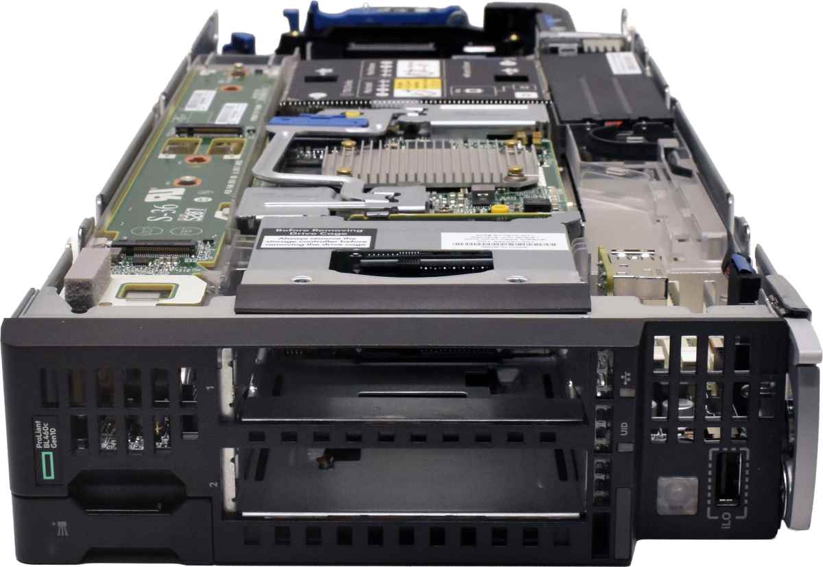 HP BladeSystem c7000 Enclosure 681844-B21 16xBL460C G10 2xPlatinum 8276 128GB RAM P204i 2xSFF 2xM.2