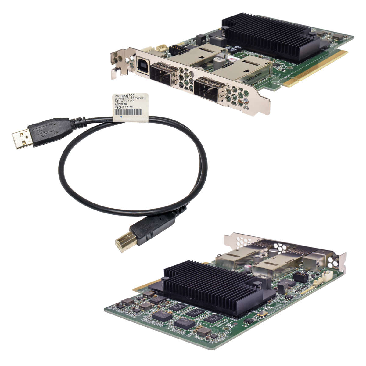 Microsoft-HP-Azure-X930613-001-861309-001-FPGA-Dua-001.jpg Microsoft HP Azure X930613-001 861309-001 FPGA Dual-Port 40GbE PCIe x16 Server Adapter + USB 867048-001