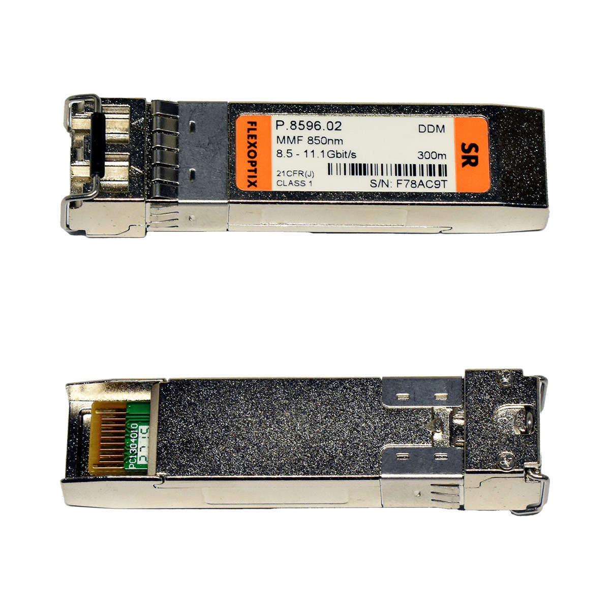FlexOptix-10GBase-SR-P-8596-02-850nm-SMF-300m-LC-D-006.jpg FlexOptix 10GBase-SR P.8596.02 850nm SMF 300m LC Duplex 8.5-11.1G SFP+ Transceiver Module