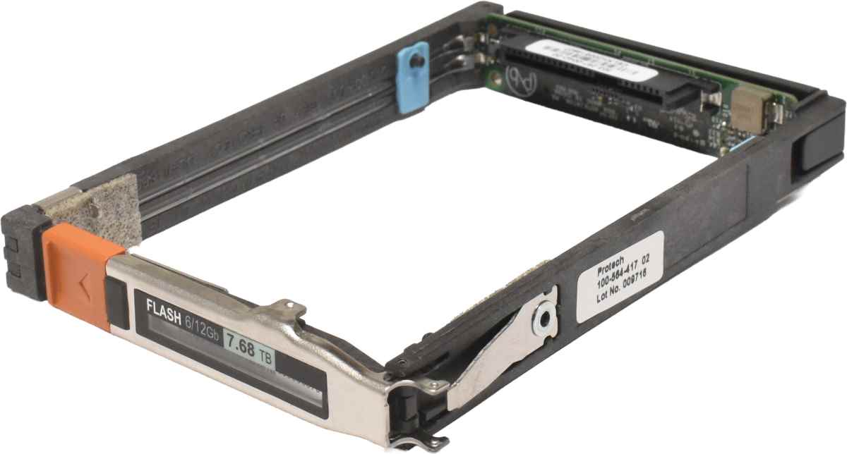 EMC 100-564-417 2.5" 7.68TB HDD Caddy mit SAS/SATA Interposer 303-287-004D-00 EMC VNX