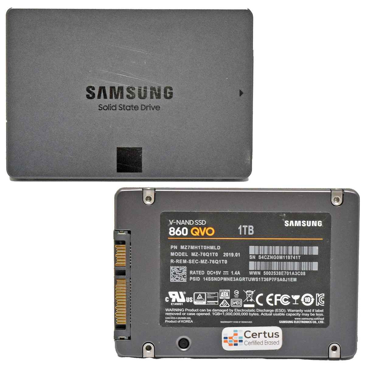 Samsung 860 QVO V-NAND SSD MZ-76Q1T0 1TB 2.5 Zoll SATA SSD
