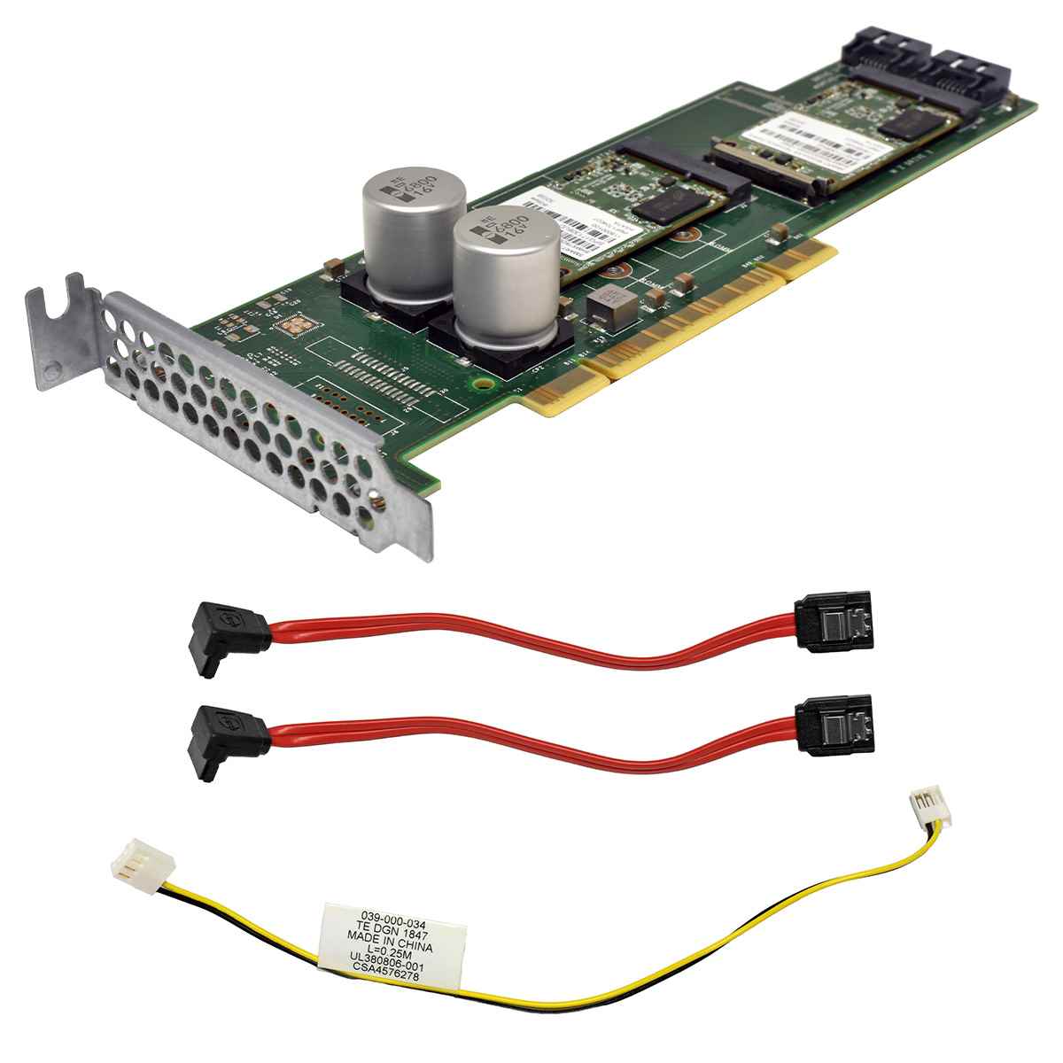 EMC 303-383-002A-00 Boot Controller Card for Isilon NL410 2x 6G 32GB mSATA Flash Memory +Kabel