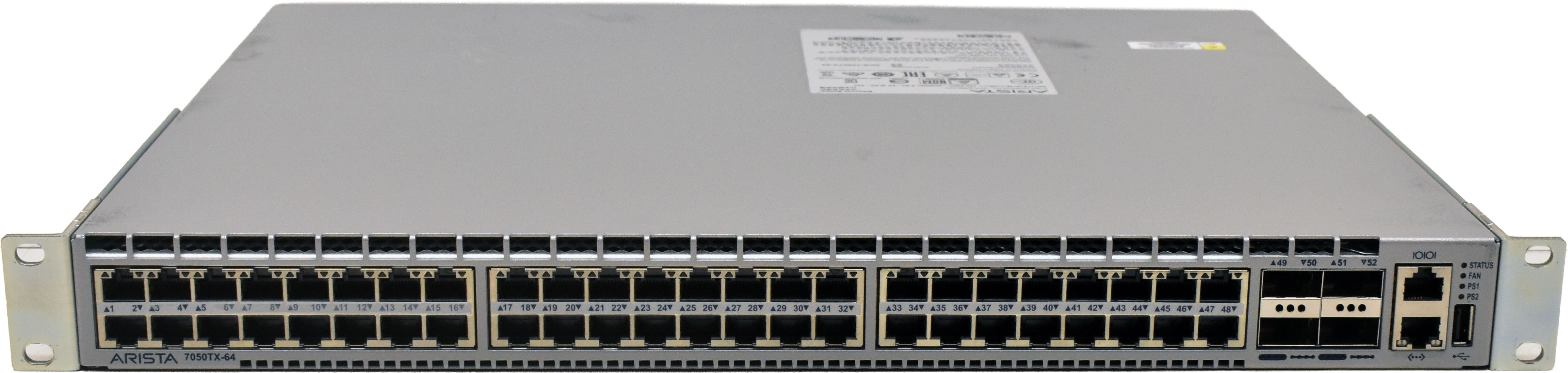Arista DCS-7050TX-64 48-Port 10G Ethernet Switch 4x 40GbE QSFP+ Port