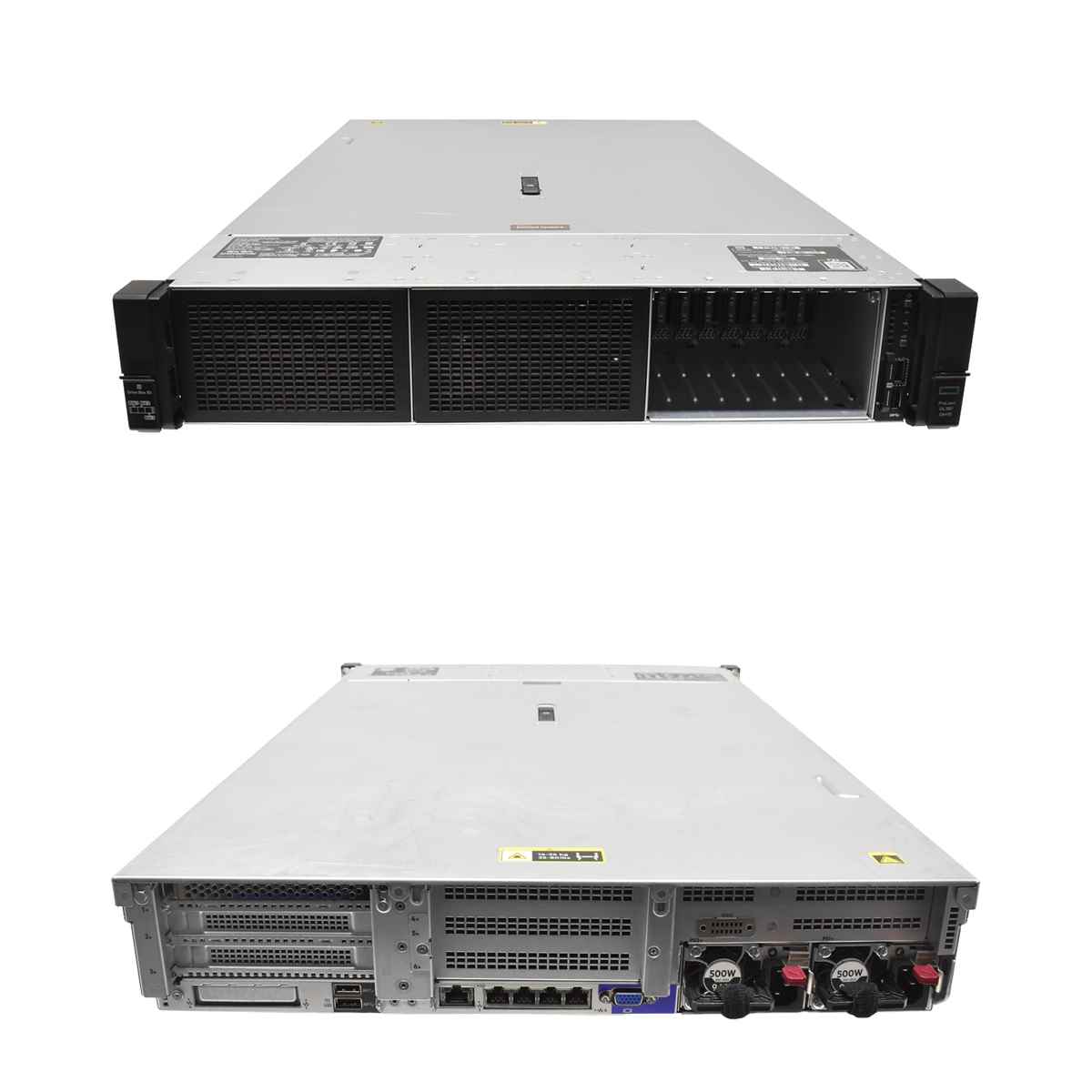 HP ProLiant DL380 G10 2U ohne CPU 2x HS 0 GB RAM PC4 8 Bay 2.5" P408i iLO5 HP ProLiant DL380 G10 2U 2xSilver 4208 CPU 128GB RAM PC4 8Bay 2.5" P408i iLO5