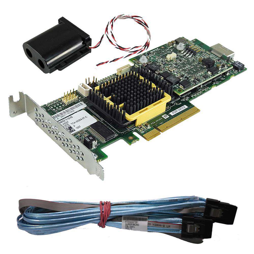 Adaptec ASR-5405Z SAS/SATA RAID Controller + BBU ZMM-100CC + Kabel Low Profile