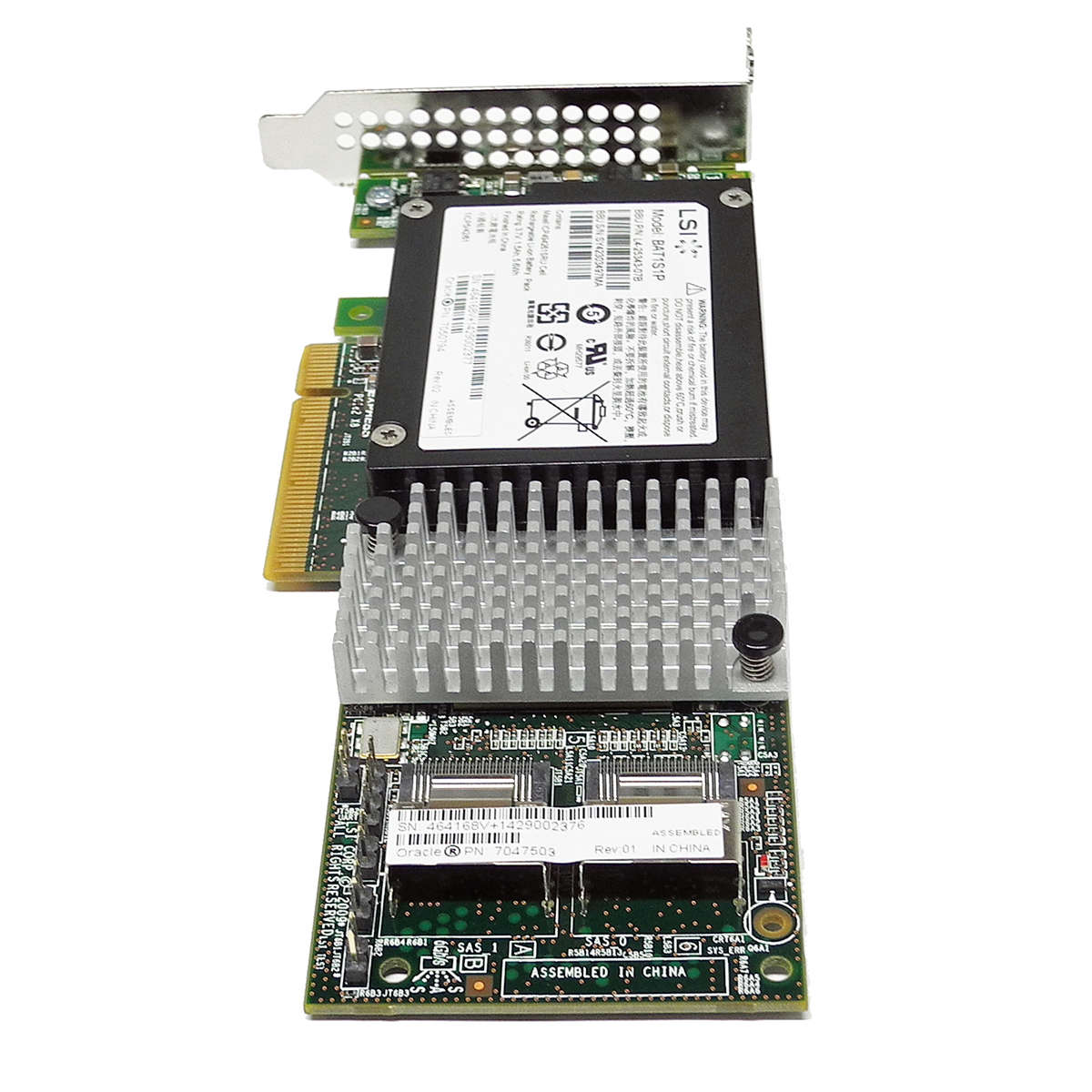 Sun-Oracle-7047503-LSI-MR-SAS-9261-8i-6G-PCIe-x8-R-004.jpg Sun Oracle 7047503 LSI MR SAS 9261-8i 6G PCIe x8 RAID Controller +BBU +SAS Kabel