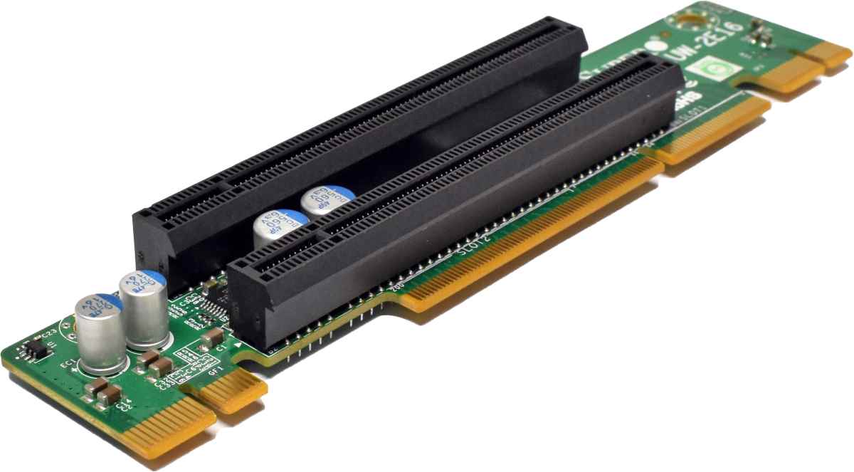 Supermicro RSC-R1UW-2E16 Duo-Slot PCIe x16 Riser Board Supermicro RSC-R1UW-2E16 Duo-Slot PCIe x16 Riser Board