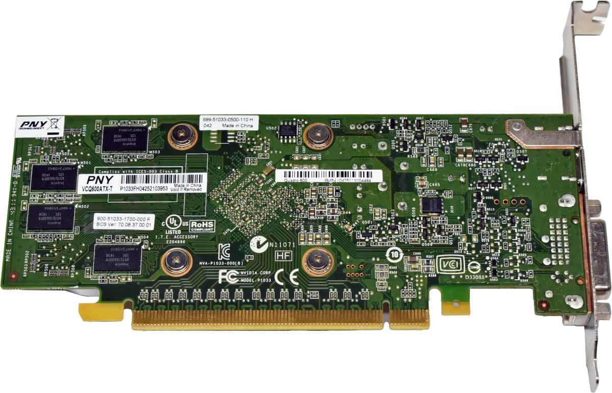 PNY VCQ600ATX-T Nvidia Quadro 600 Grafikkarte 1GB DDR3 PCI-E 2.0 x16 DVI DP FP PNY VCQ600ATX-T Nvidia Quadro 600 Grafikkarte 1GB DDR3 PCI-E 2.0 x16 DVI DP FP