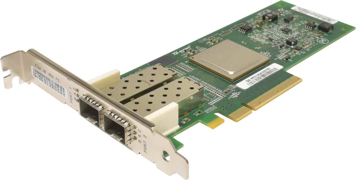 HP QLogic QLE2562-HP 2-Port 8G FC Network Adapter PCIe x8 AJ764-63002 489191-001 FP HP QLogic QLE2562-HP 2-Port 8G FC Network Adapter PCIe x8 AJ764-63002 489191-001 FP