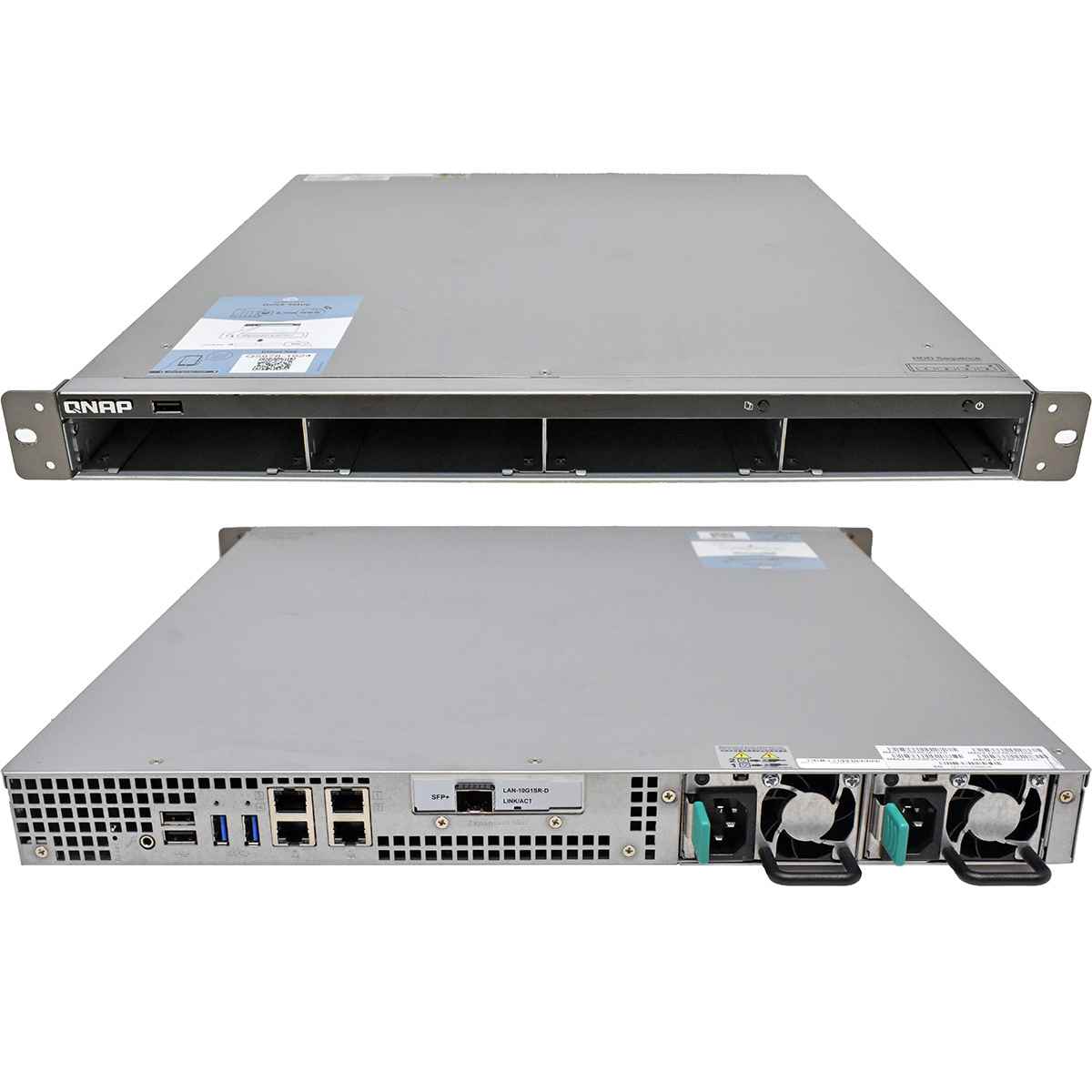 QNAP TS-463U-RP 4-Bay NAS Server AMD Quad-Core GX-420MC 2.0 GHz 4GB DDR3L RAM +Mini GBIC no HDDs Rack Ears QNAP TS-463U-RP 4-Bay NAS Server AMD Quad-Core GX-420MC 2.0 GHz 4GB DDR3L RAM +Mini GBIC no HDDs Rack Ears