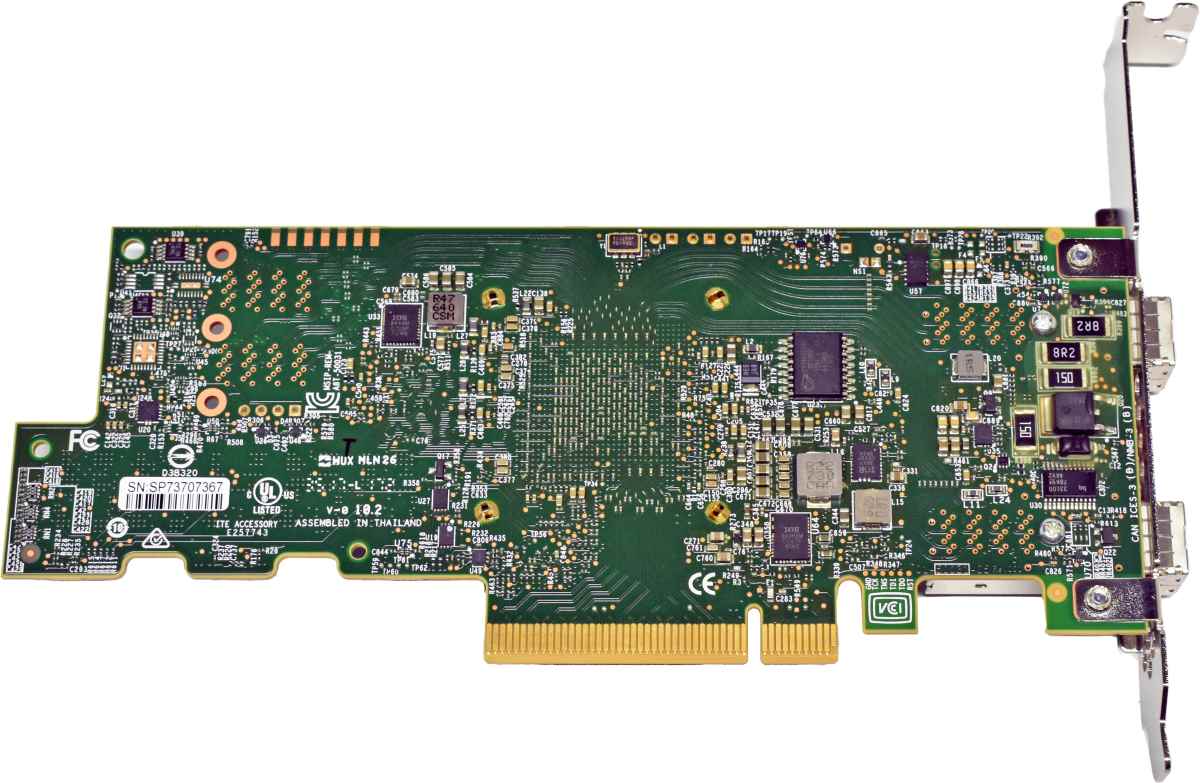 Lenovo LSI 01KN510 SAS9480-8E Dual-Port SFF-8644 MiniSAS HD PCIe x8 RAID Controller FP