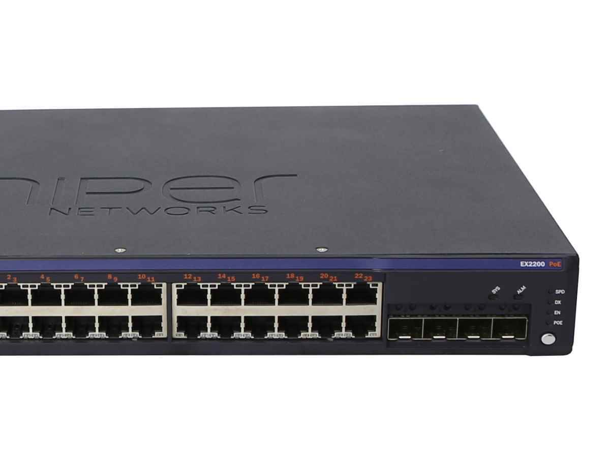 Juniper EX2200-24P-4G 24-Port PoE+ RJ-45 GE Switch 4x GE SFP Juniper EX2200-24P-4G 24-Port PoE+ RJ-45 GE Switch 4x GE SFP