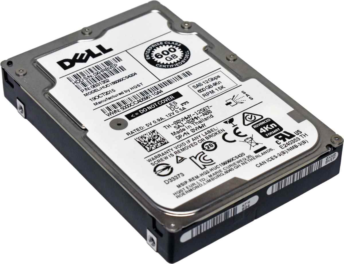 Dell HGST 600GB 0VHWY HUC156060CS4204 2.5“ 15K 12G SAS HHD