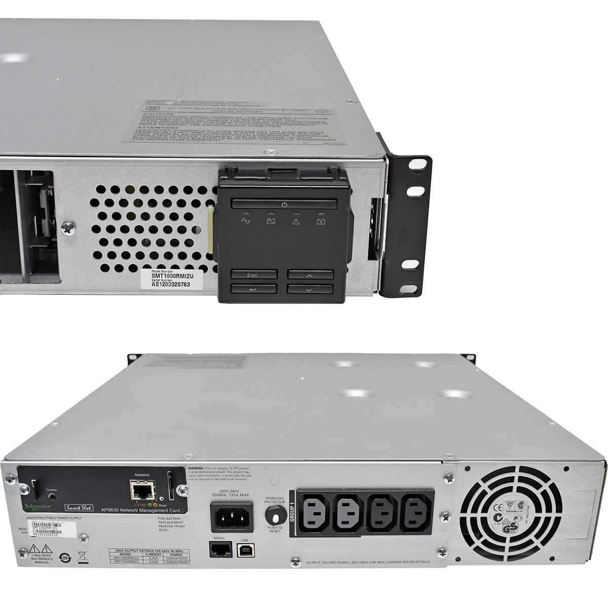 APC Smart UPS SMT1000RMI2U 1000VA 2HE USV + NIC AP9630 no Batteries APC Smart UPS SMT1000RMI2U 1000VA 2HE USV + NIC AP9630 no Batteries