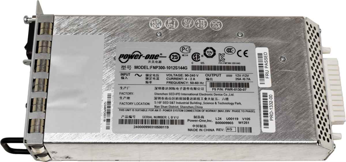 F5 Networks BIG-IP 3900 Power-One FNP300-1012S144G 300W PSU PWR-0130-07 F5 Networks BIG-IP 3900 Power-One FNP300-1012S144G 300W PSU PWR-0130-07