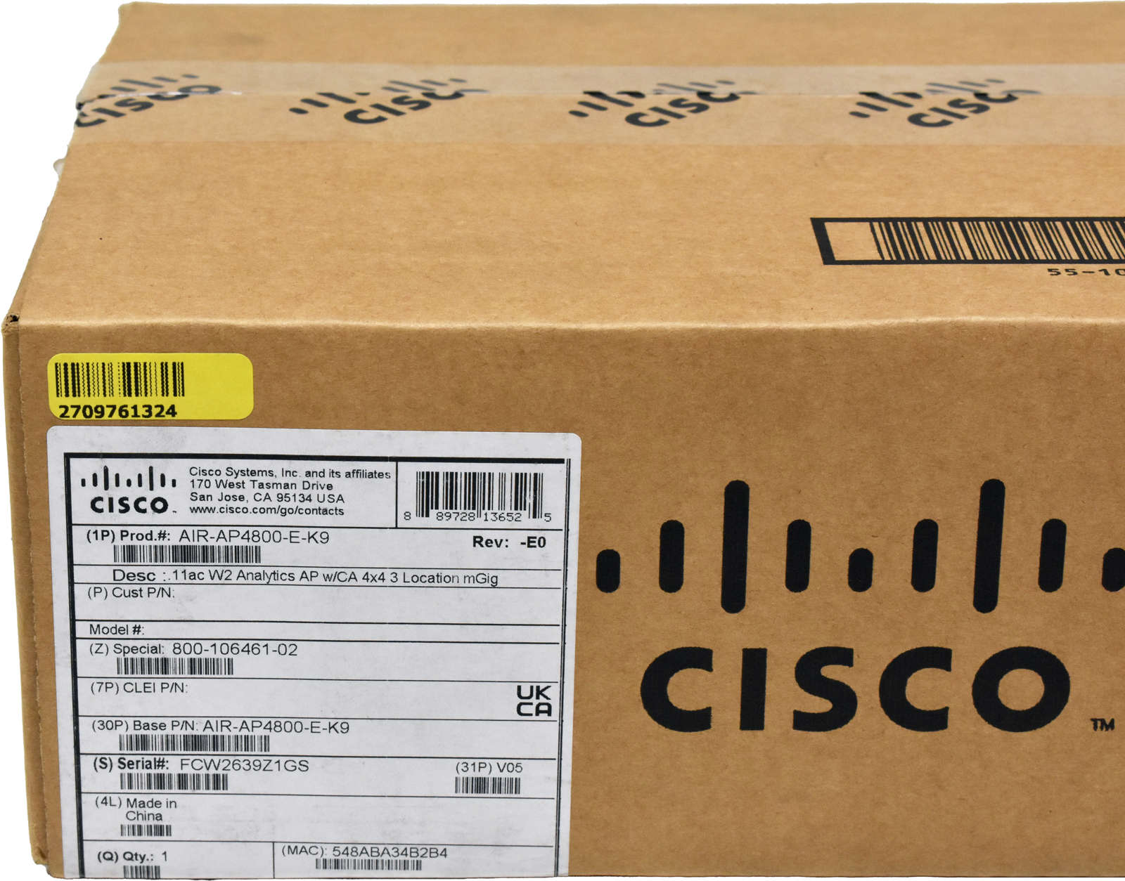 Cisco-Aironet-4800-Series-802-11ac-Dual-Band-Analy-003.jpg Cisco Aironet 4800 Series 802.11ac Dual Band Analytics Access Point AIR-AP4800-E-K9 NEW