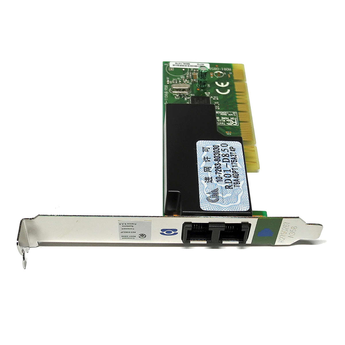 DELL-0HF187-Conexant-RD01-D850-Dual-Port-RJ-11-PCI-003.jpg DELL 0HF187 Conexant RD01-D850 Dual-Port RJ-11 PCI Fax Modem Card