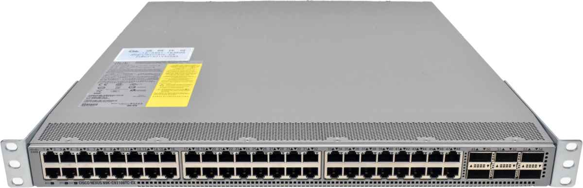 Cisco Nexus N9K-C93108TC-EX 48-Port RJ-45 10 GE Switch 6x 100G QSFP28 +Rack Ears blue FANs