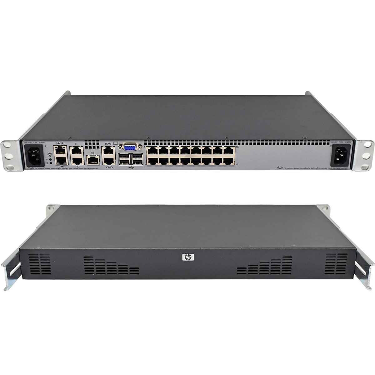 HP AF621A 2x1Ex16 KVM IP Console Switch G2 with Virtual Media CAC Software +Rack Ears HP AF621A 2x1Ex16 KVM IP Console Switch G2 with Virtual Media CAC Software +Rack Ears
