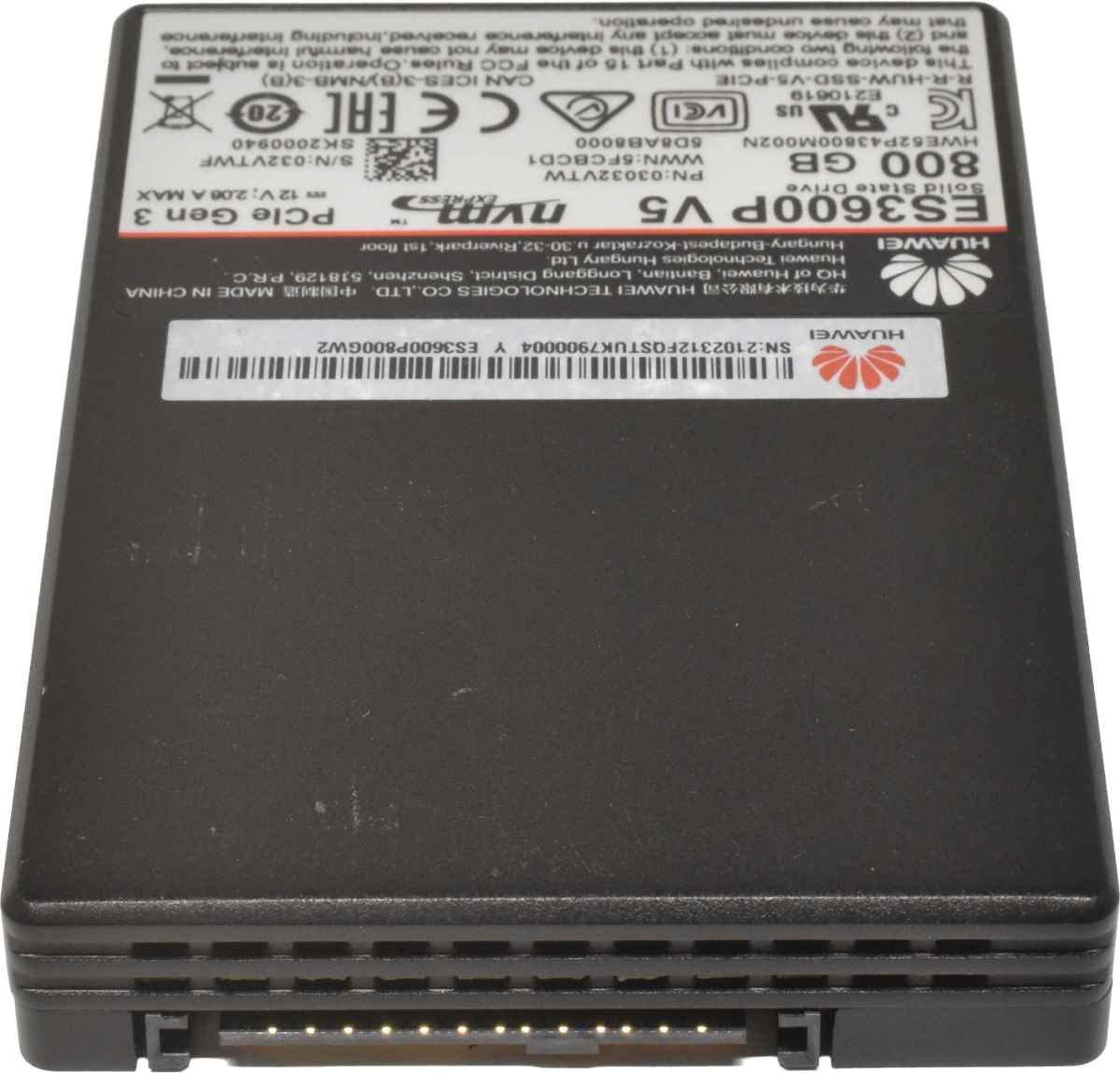 Huawei ES3600P V5 800GB 2.5" NVMe / PCle SSD 03032VTW Huawei ES3600P V5 800GB 2.5" NVMe / PCle SSD 03032VTW