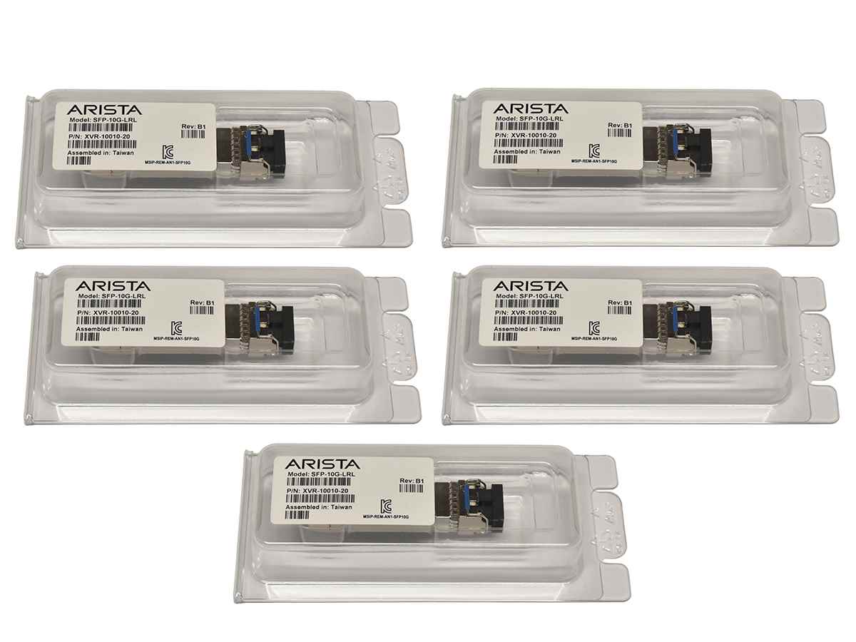 5x Arista Original GBIC SFP-10G-LRL 10Gbps SFP+ 1310nm 1km XVR-10010-20 Rev: B1 Neu