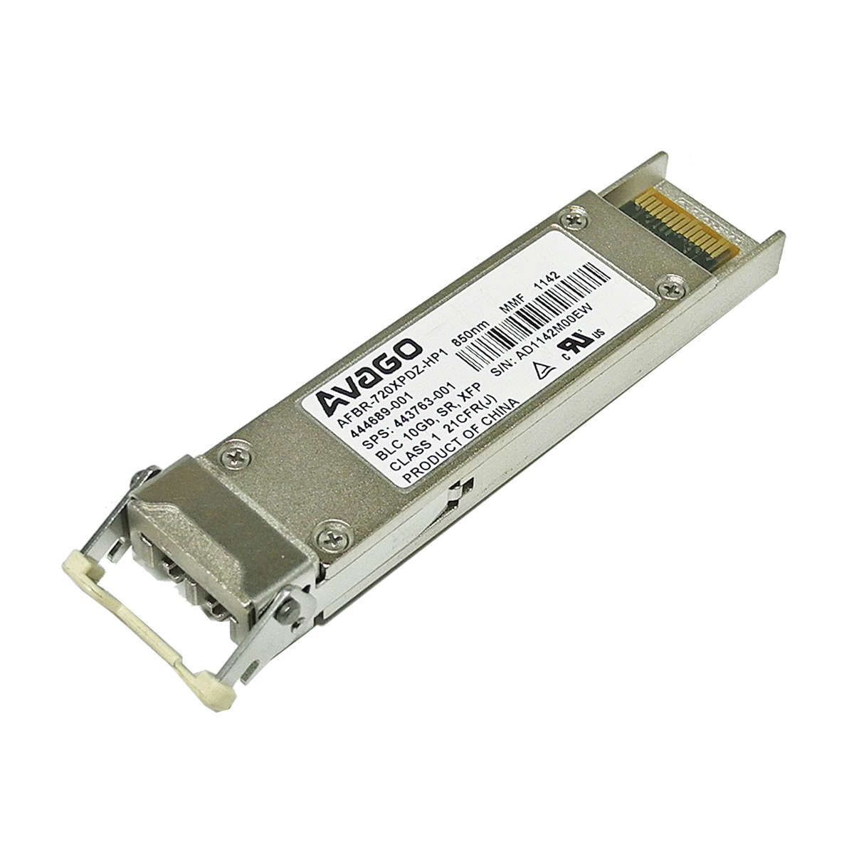 HP-Avago-AFBR-720XPDZ-HP1-10Gb-850nm-MMF-XFP-Trans-001.jpg HP Avago AFBR-720XPDZ-HP1 10Gb 850nm MMF XFP Transceiver 443763-001 444689-001