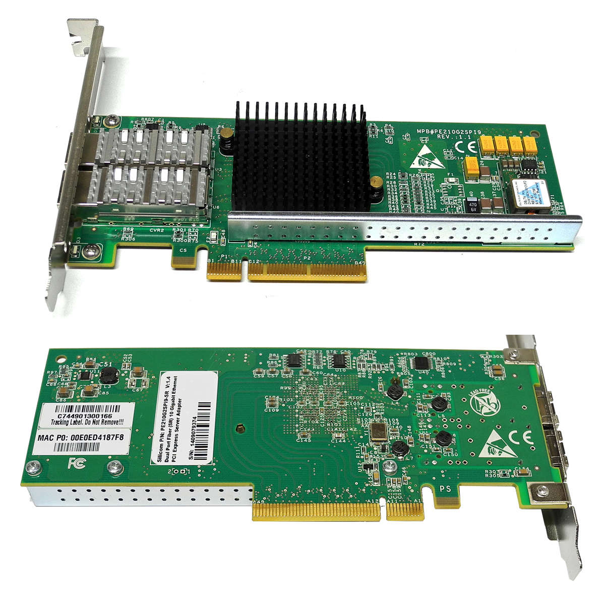 Silicom-PE210G2SPI9-SR-Dual-Port-Fibre-Channel-10G-005.jpg Silicom PE210G2SPI9-SR Dual-Port Fibre Channel 10Gb PCIe x8 Network Adapter FP