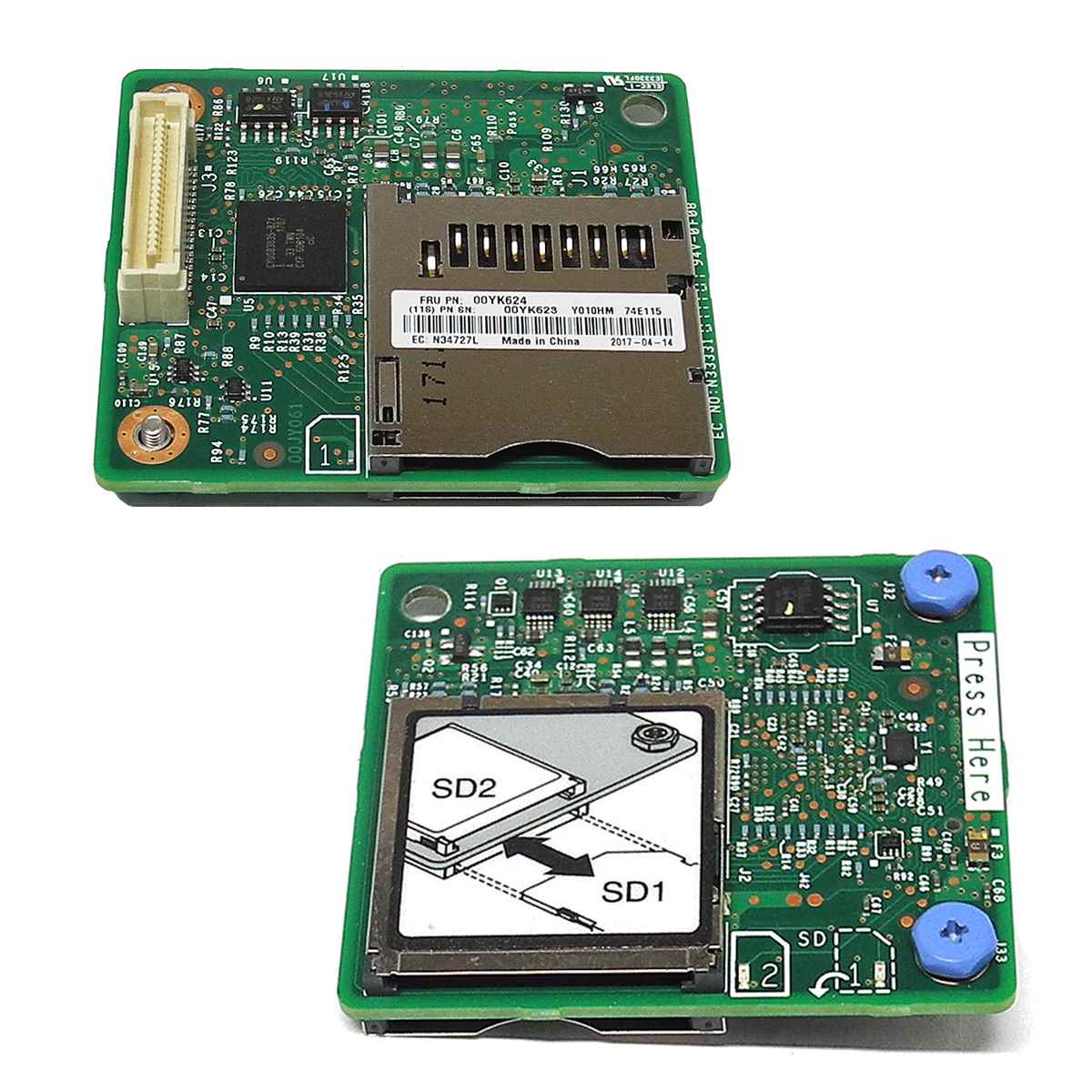 IBM Lenovo Dual-Slot SD Card Adapter for x3650 M5 Server 00YK623 00YK624 IBM Lenovo Dual-Slot SD Card Adapter for x3650 M5 Server 00YK623 00YK624
